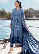 Georgette Blue Festival Wear Embroidery Work Pakistani Suit